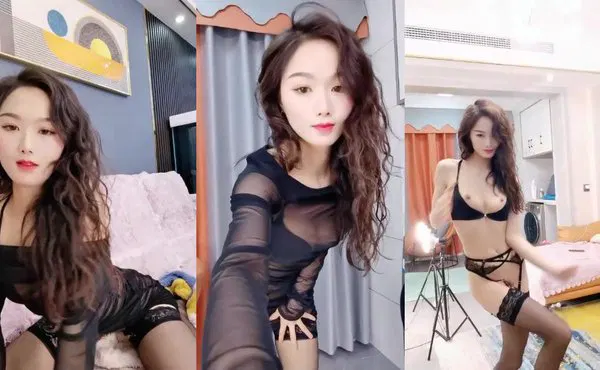 【主播网红】健身女神性感吊带丝袜热舞，掰开小穴让炮友舔