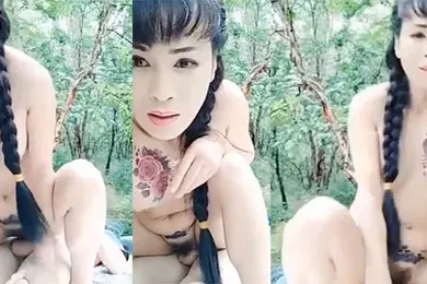 【自拍偷拍】山上野战豪放姐自驾游到某景区勾引路人大哥到山上野战无套内射